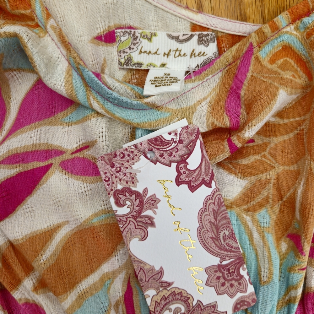 Band Of The Free One Strap Gypsie Floral Midi Dress Women's Size XS - Picture 6 of 9